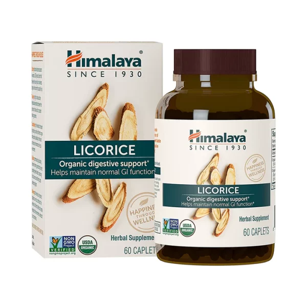 Himalaya Organic Licorice (600mg, 60 Caplets)