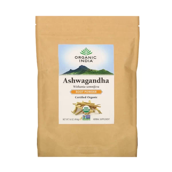 Organic India Ashwagandha Root Powder - 16 oz , 454g