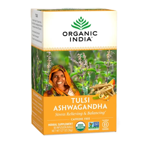 Organic India Tulsi Ashwagandha Herbal Tea