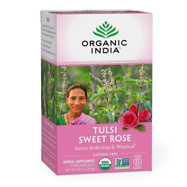 Organic India Tulsi Sweet Rose Herbal Tea