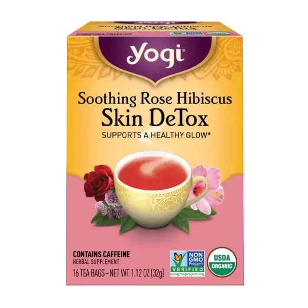 Yogi Soothing Rose Hibiscus Skin DeTox Tea - 16 Tea Bags
