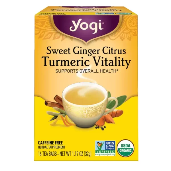 Yogi Sweet Ginger Citrus Turmeric Vitality Tea - 16 Tea Bags